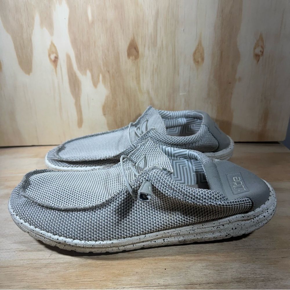 Hey Dude Wally Sox Light Gray Slip-On Loafers Men’s Size 14